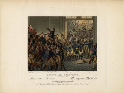 Napoleon palaa Elban saarelta, 1815 tekijältä François Joseph Heim