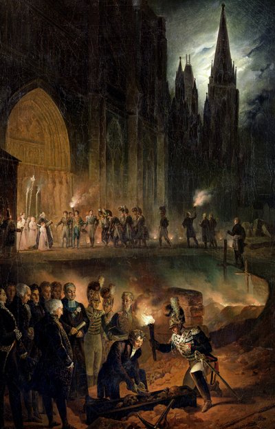 Kuninkaallisen perheen luut siirretään St. Denisin kirkolle, 18. tammikuuta 1817 tekijältä François Joseph Heim