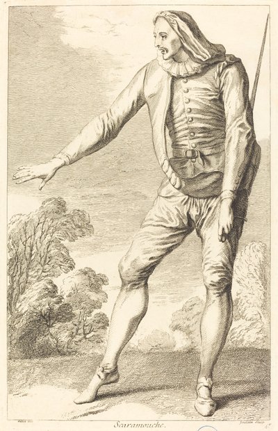 Scaramouche tekijältä François Joullain after Claude Gillot
