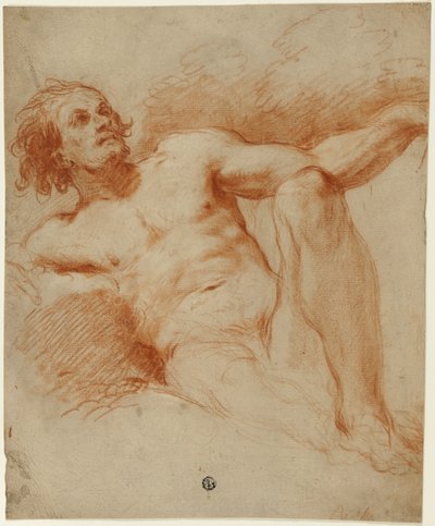 Istuva alaston mies tekijältä François Le Moyne