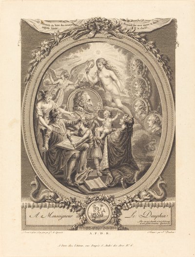 Allegoria Henri IV:n kunniaksi tekijältä François Marie Isidore Queverdo and Jean Dambrun