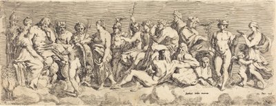 Psychen pääsy Olympiaan tekijältä François Perrier after Raphael