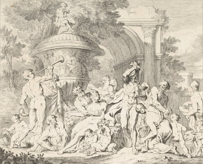 Bachchanal, K. 1710-40. tekijältä François Roëttiers