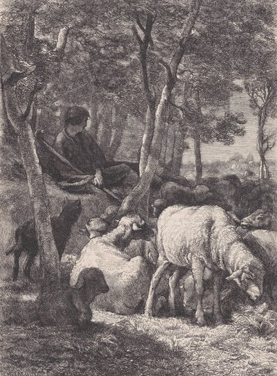 The Shepherd, Le Magasin Pittoresquesta, n. 1852. tekijältä François Rouget