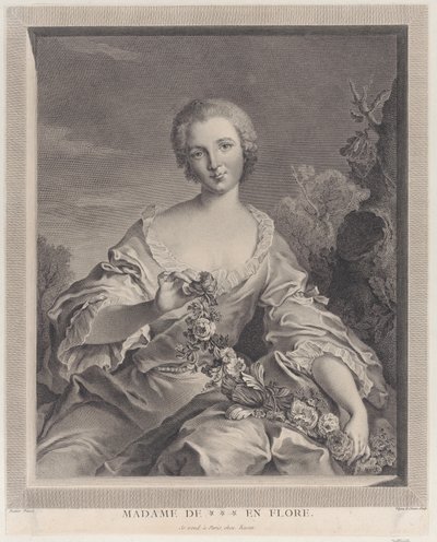 Louise Henriette de Bourbon Contin muotokuva Florana, 1766-1805. tekijältä François Voyez