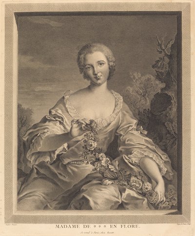 Rouva XXX Florassa tekijältä François Voyez after Jean Marc Nattier