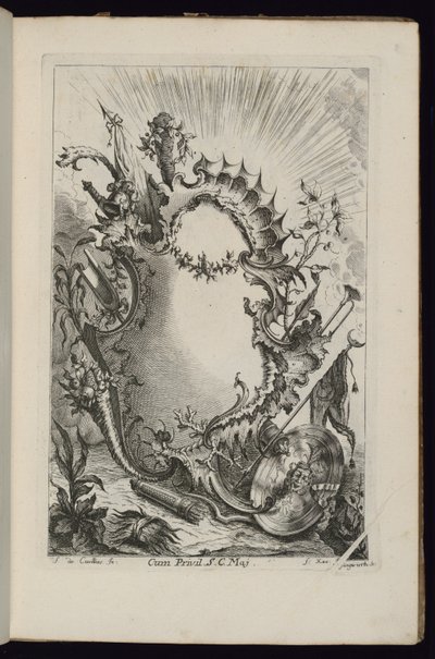Patruuna armorial Trophylla, kirja patruunoista eri käyttötarkoituksiin tekijältä François de Cuvilliés the Elder