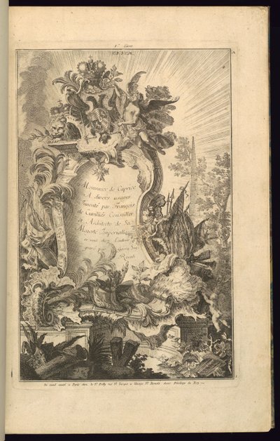 Suunnittelu Cartouchelle tekijältä François de Cuvilliés the Elder