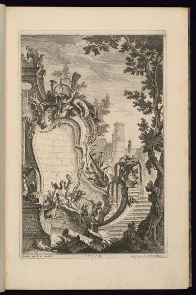 Suunnittelu Fountainille Dianan kanssa tekijältä François de Cuvilliés the Elder