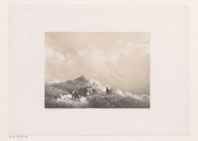 La gent a les dunes mira un vaixell en perill finès tekijältä Frans Arnold Breuhaus de Groot