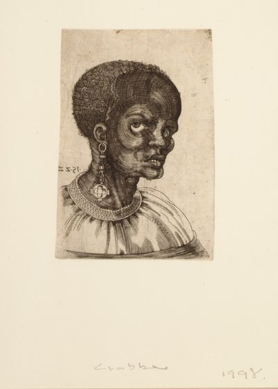 Un home negre de perfil de tres quarts, 1522. finlandès tekijältä Frans Crabbe van Espleghem