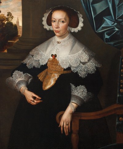 Muotokuva Firenze-Marguerite de Renesse-Warfuséesta, Grimbergenin kreivitär, 1641 (pari 3114329) tekijältä Frans Denys