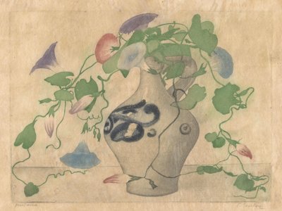 Bindweed keramiikka kannussa tekijältä Frans Everbag (signed by artist)