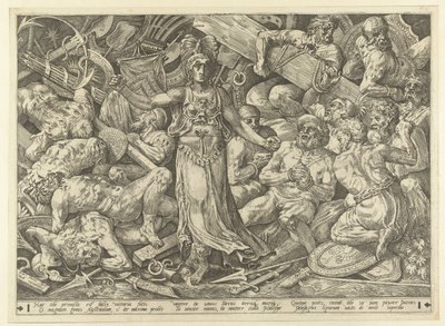 Victoria vankien ja palkintojen ympäröimänä tekijältä Frans Floris (I)