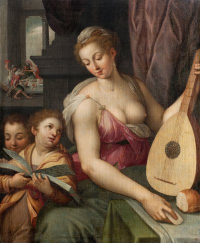 Musiikin allegooria, n. 1575 tekijältä Frans Floris