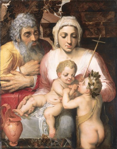 Pyhä perhe Pyhän Johannes Kastajan kanssa, 1546 tekijältä Frans Floris