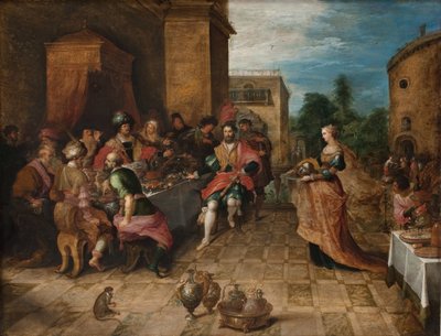 Herodeksen juhlat. Salome esittelee Johannes Kastajan pään tekijältä Frans Francken d.Y.