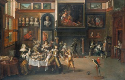 Illallinen Burgomaster Rockoxin talossa tekijältä Frans Francken the Younger