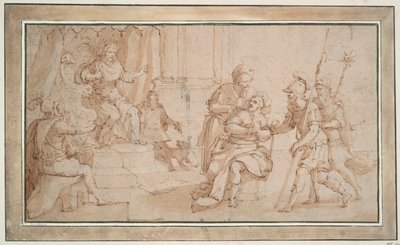 Locrin Zaleucuksen sokeuttaminen tekijältä Frans Francken the Younger