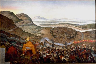 Näkymä Wienin taistelusta 12.9.1683 Kahlenbergin kukkulalla tekijältä Frans Geffels