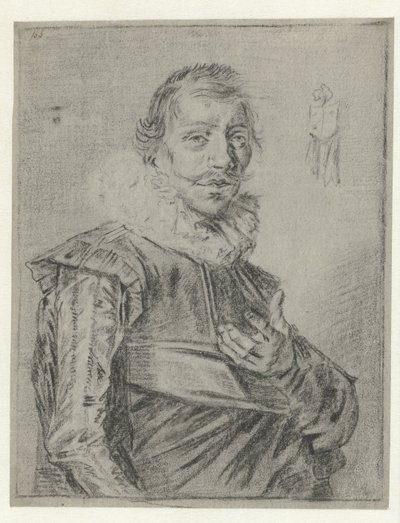 Nuoren miehen muotokuva kätensä ojennettuna tekijältä Frans Hals (manner of)