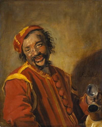 Lachende mies tapasi kruikin, bekend als Peeckelhaeringh tekijältä Frans Hals
