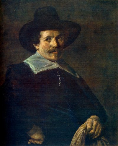 Muotokuva miehestä, jolla on käsineet, c1645, 1912. tekijältä Frans Hals