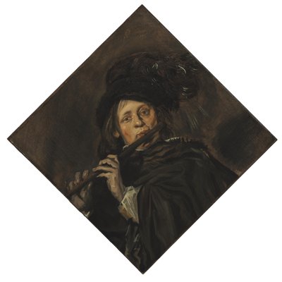 Nuori mies soittaa huilua tekijältä Frans Hals