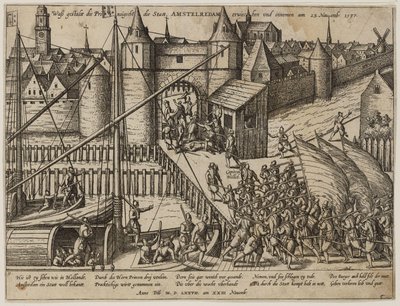 Hyökkäys Amsterdamiin 23. marraskuuta 1577. tekijältä Frans Hogenberg