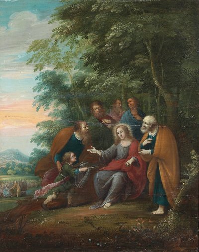 Kohtauksia Kristuksen elämästä ja Hänen opetuksistaan (öljy paneelissa) tekijältä Frans III (attr. to) Francken