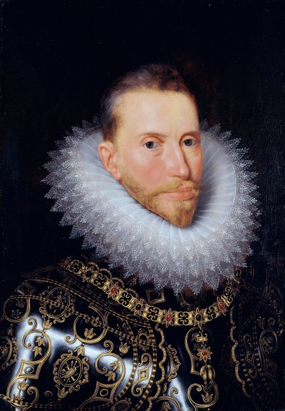 ""Itävallan Albertin (1559-1621) muotokuva" (Itävallan arkkiherttua Albert VII:n muotokuva (1559-1621)) Frans Pourbus nuoremman (1569-1622) maalaus - Öljy puulle - Koko 60x42 cm Groeningemuseum, Brugge tekijältä Frans II Pourbus