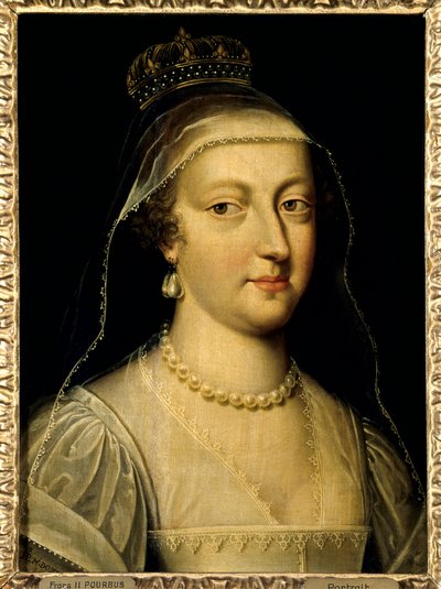 Ranskan kuningattaren Anne Itävallan (1601-1666) muotokuva. Frans Pourbus Le Jeune (Francois (Franz) Porbus) maalaus tekijältä Frans II Pourbus
