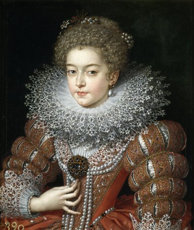 Muotokuva Ranskan kuningatar Elisabetista (1602-1644), Espanjan kuningatar puolisosta tekijältä Frans II Pourbus