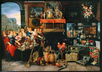 Odysseus tunnistaa Akhilleuksen Lykomedeksen tyttäristä ... tekijältä Frans II the Younger (workshop of) Francken