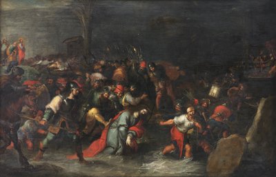 Kristus raahattiin Cedronin puron läpi pidätyksensä jälkeen tekijältä Frans II the Younger Francken