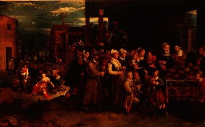 Seitsemän laupeuden tekoa, noin 1617. tekijältä Frans II the Younger Francken