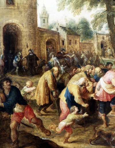 Misericordesin teoksia (yksityiskohta). (öljy kankaalle) tekijältä Frans II the Younger Francken