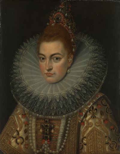 Arkkiherttuatar Isabella Clara Eugenian (1566-1633), Espanjan lapsen muotokuva tekijältä Frans Pourbus (II) (workshop of)