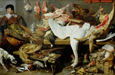 A Game Stall (öljy kankaalle) tekijältä Frans Snyders or Snijders