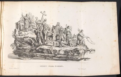 Kolmas kelluke Saint Romboutin kulkueessa, 1825 Derden Prael-waegen (otsikko esineessä) tekijältä Frans Vervloet