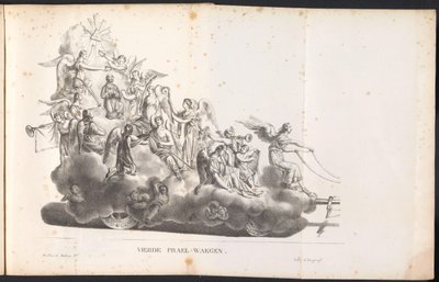 Neljäs kelluminen Saint Romboutin kulkueessa, 1825 Neljäs Prael-waegen (otsikko esineessä) tekijältä Frans Vervloet