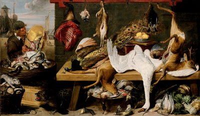 Market Scene on a Quay, n. 1635-1640 tekijältä Frans and workshop Snyders