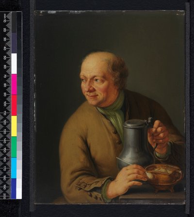 Mies tankardilla, 1739 tekijältä Frans van Mieris