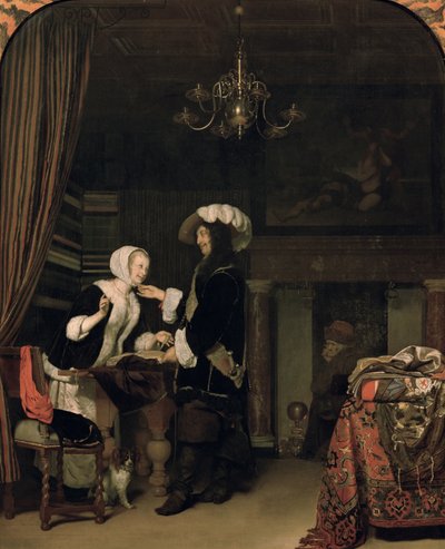 Cavalier kaupassa tekijältä Frans van Mieris the Elder