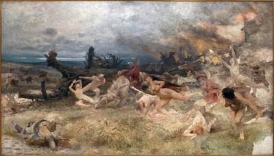Adamiittien (tai adamialaisten) tuho. Eedenin puutarhan nostalgiasta (vapaa rakkaus, työstä kieltäytyminen, nuditit) inspiroitu kristinuskoon liittyvä uskonnollinen liike ilmaantui uudelleen Euroopassa 1200-luvun lopulla, ja sitä vainottiin lopulliseen muo tekijältä Frantisek Zenisek