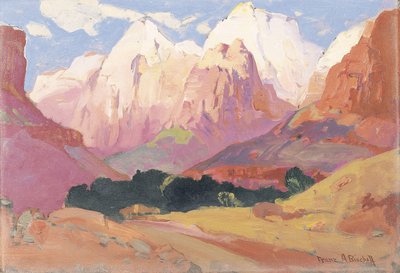 Grand Tetons (öljy aluksella) tekijältä Franz A. Bischoff