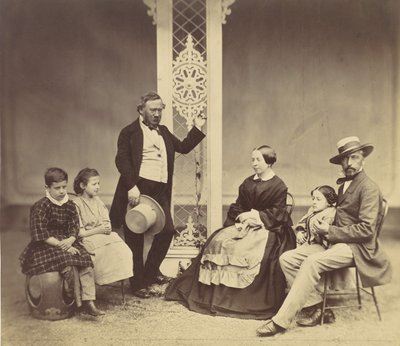 [Kuuden ihmisen ryhmämuotokuva], 1850-60-luku. tekijältä Franz Antoine