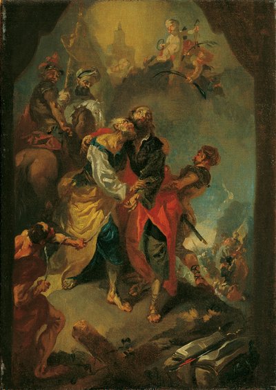 Hyvästi apostoleille Pietarille ja Paavalille ennen heidän marttyyrikuolemataan tekijältä Franz Anton Maulbertsch