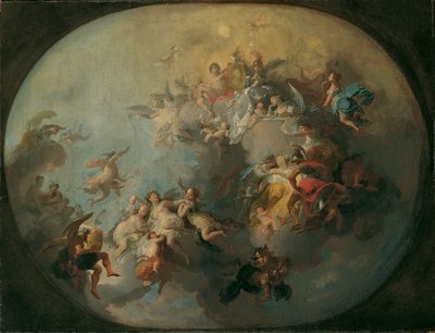 Allegoria kuninkaallisesta avioliitosta tekijältä Franz Anton Maulbertsch