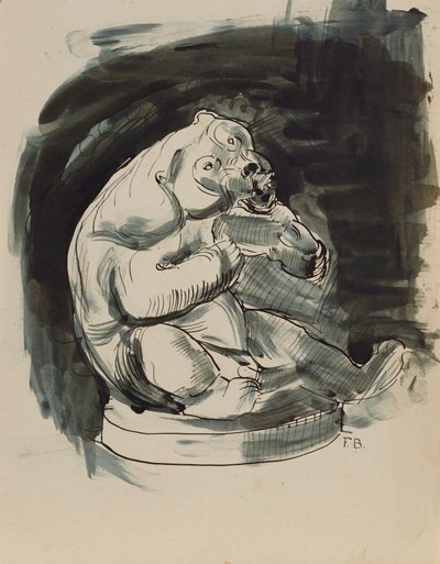 Istuva Malesian karhu tekijältä Franz Barwig d. Ä.